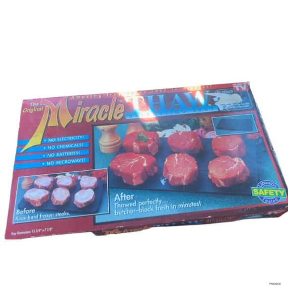 In Box 1995 Original Miracle Thaw Genuine Defrosting Tray As Seen On TV 🔥HOT🔥 - Picture 1 of 3